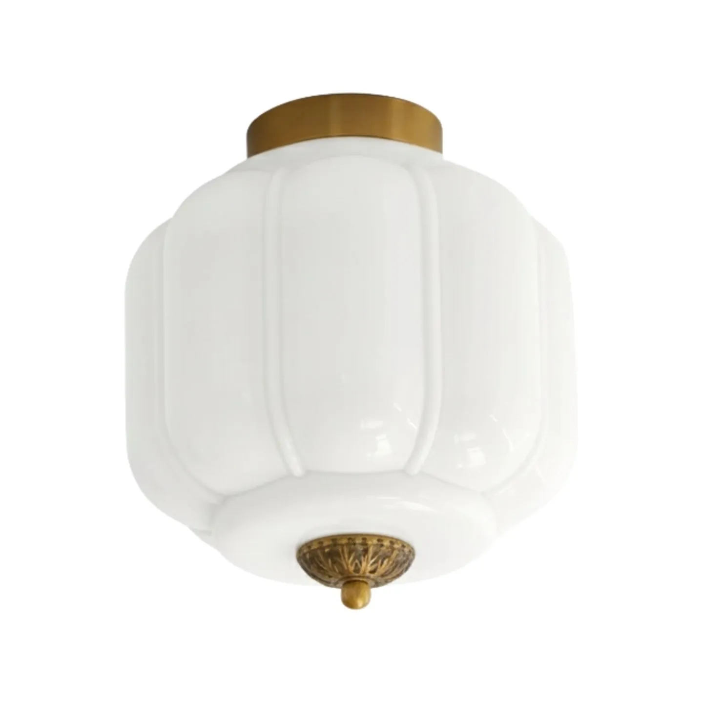 Eloise Pumpkin Inspired Retro Design Glass Ceiling Light - Accent Lighting for Living Room KL1393