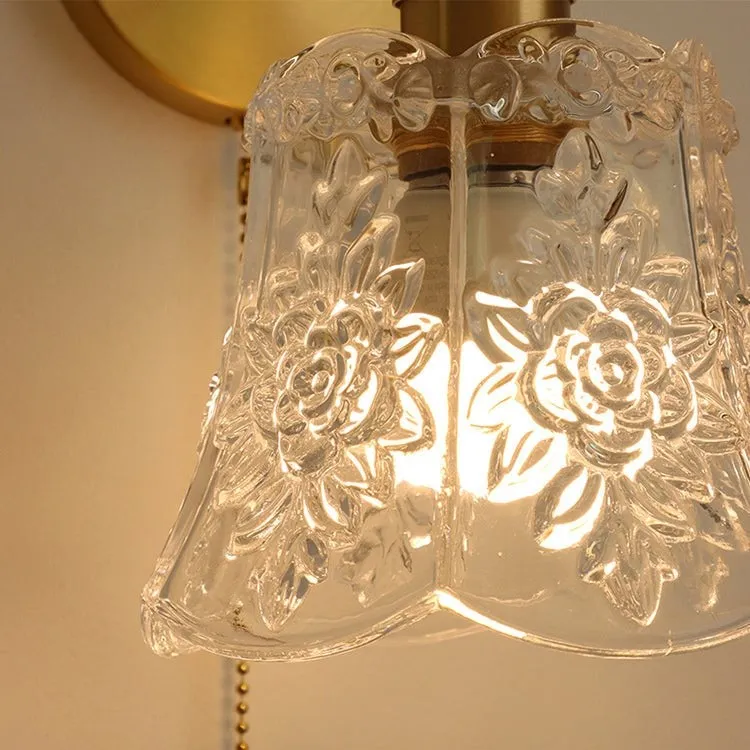 Traditional Japanese Brass Walnut Glass Ceramic Cylinder Conic Flower Bowl 1-Light Pendant Light For Dining Room KL1245