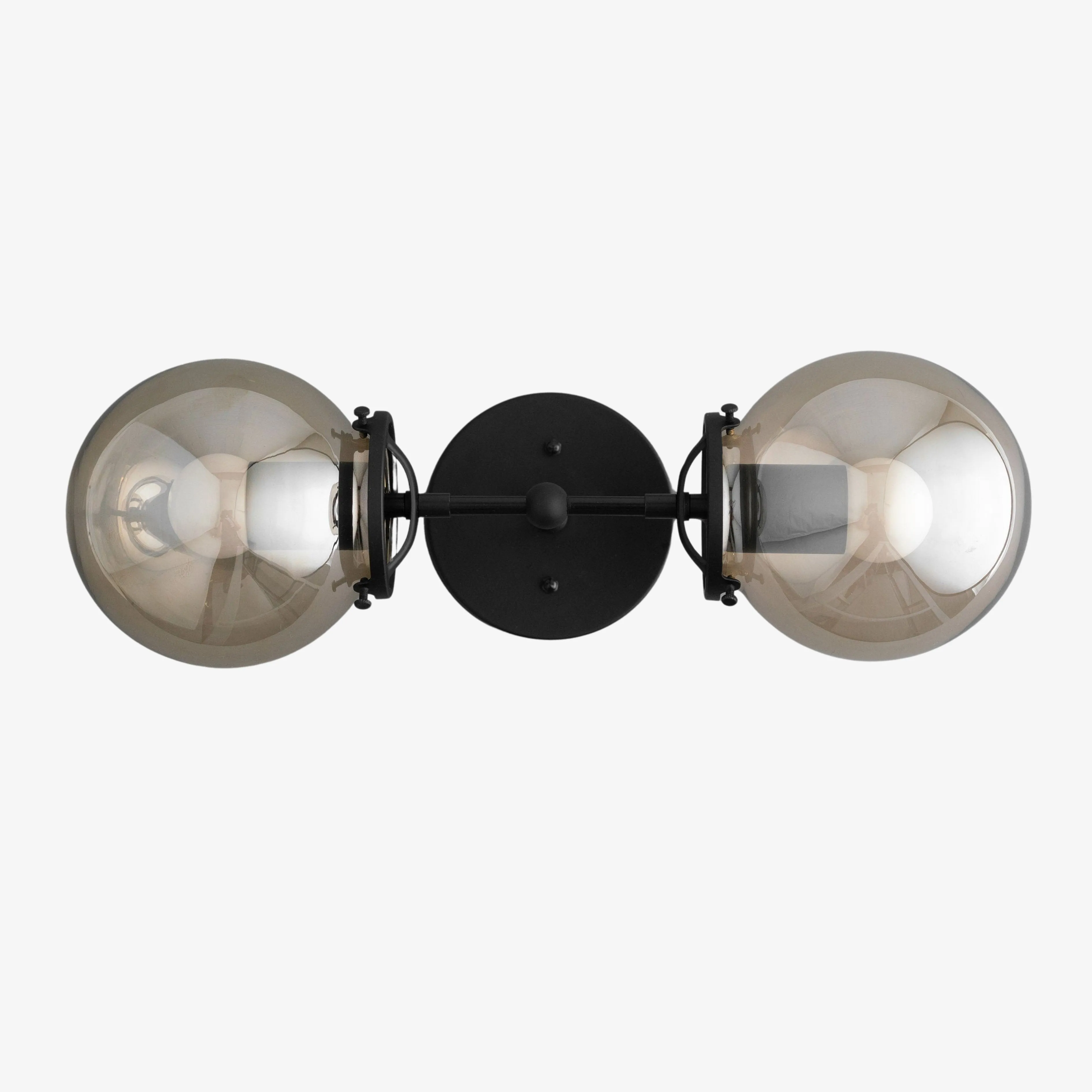 Lumio Globe Double Globe Vanity Wall Light - Rustic Farmhouse Bathroom Wall Fixture KL1467