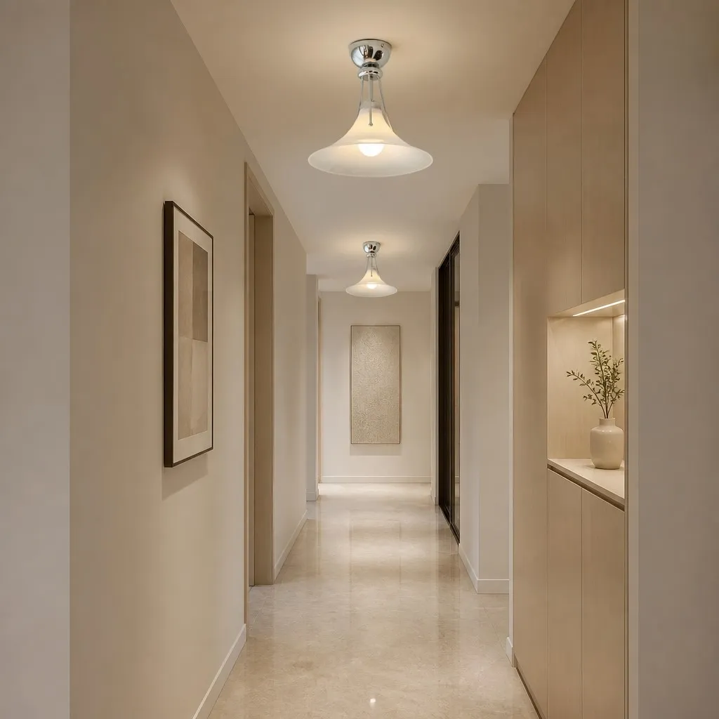 Kallera Magnolia Ceiling Light - Gradient Design Lampshade for Bedroom and Hallway A77
