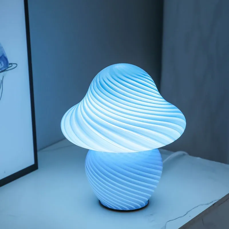 Modern Stained Glass Mushroom Night Light KL33