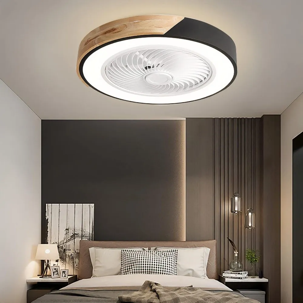 Scandinavian Style Wood Round Ceiling Fan Light KL932