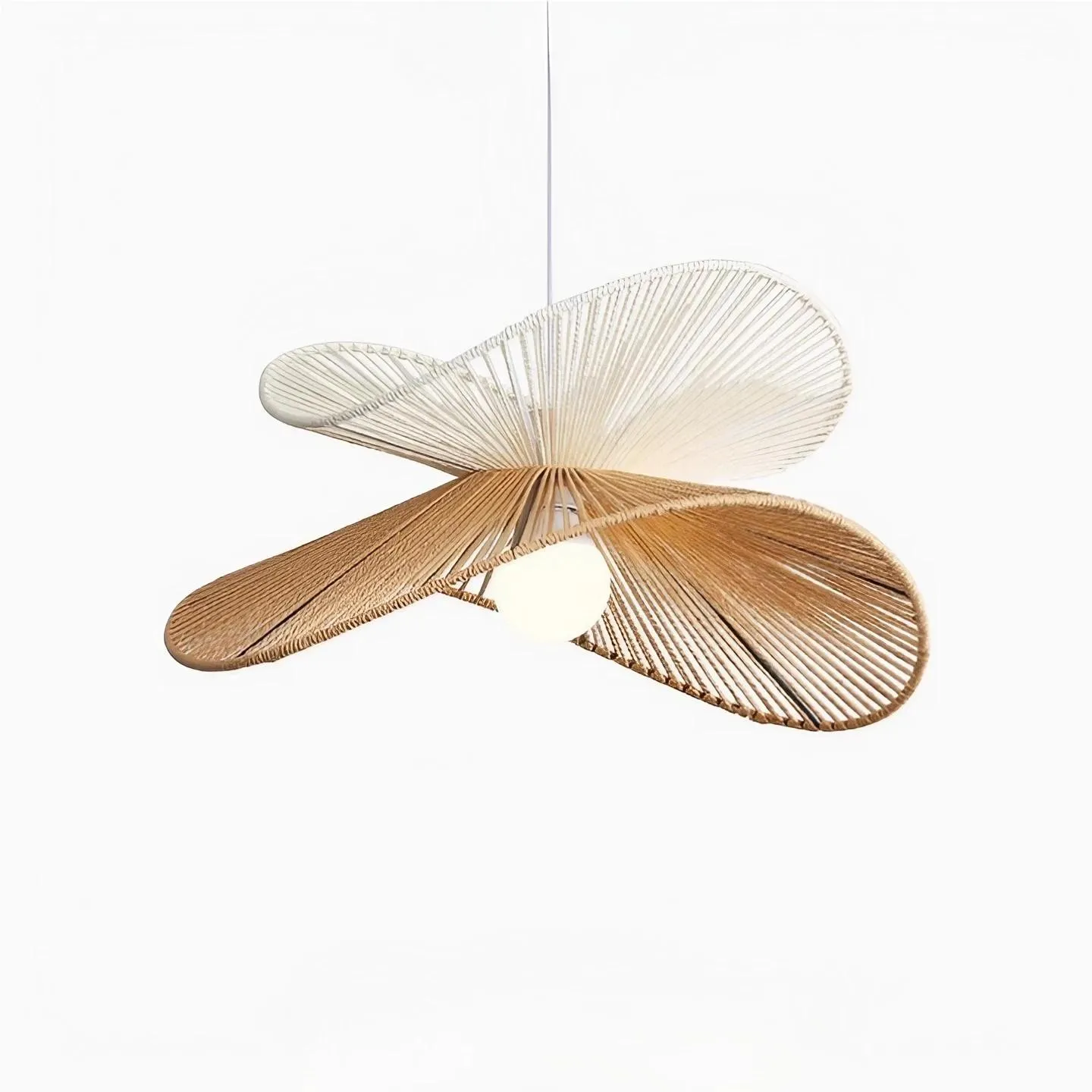 Retro Zen Straw Hat Rattan Pendant Light KL52