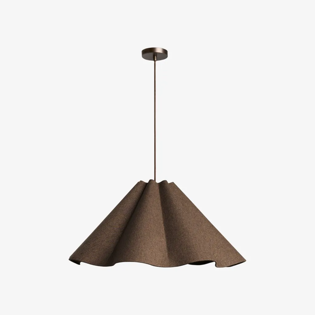 Weavara Sculptural Fabric & Metal Pendant Light - Modern Hanging Lamp for Dining or Living Rooms KL1600