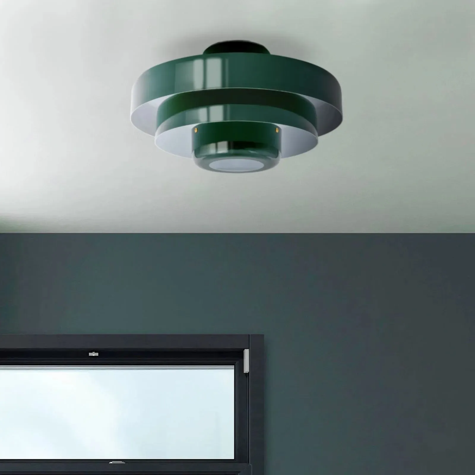 Three-Tier Bauhaus Ceiling Lamp - Bold Colors Ceiling Light for Bedroom or Lounge KL885