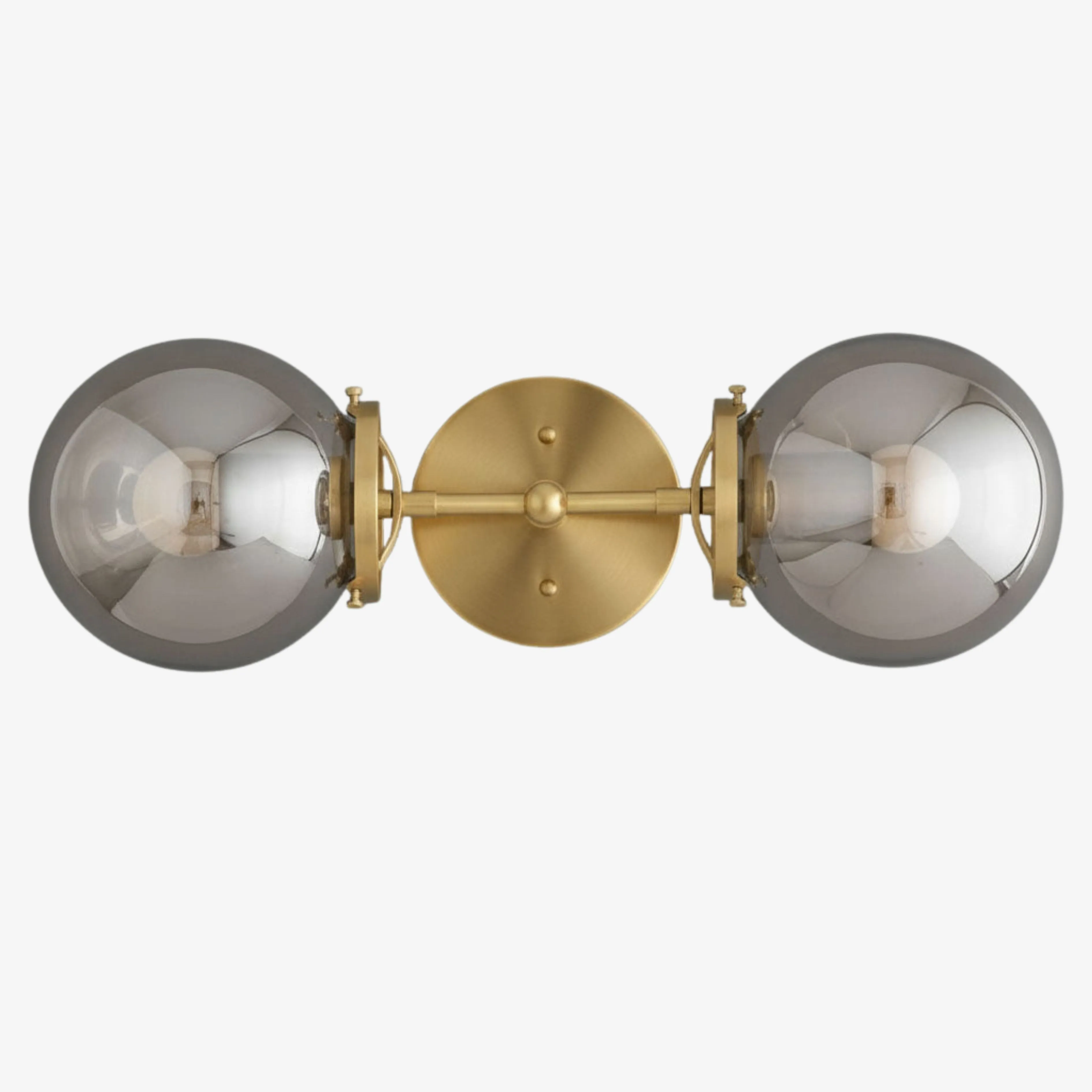 Lumio Globe Double Globe Vanity Wall Light - Rustic Farmhouse Bathroom Wall Fixture KL1467