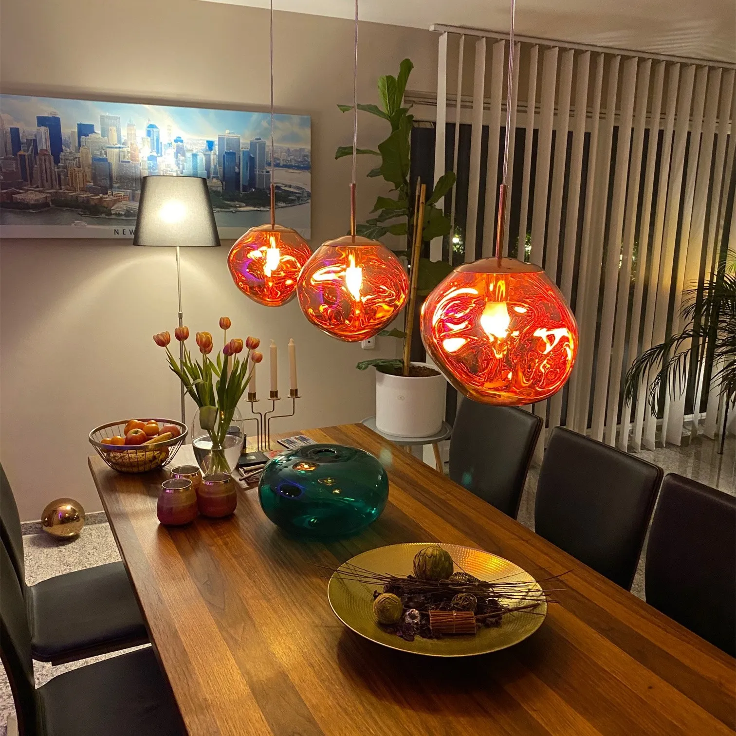 Modern Melt Pendant Light - Fluid Shape Acrylic Pendant Light for Kitchen