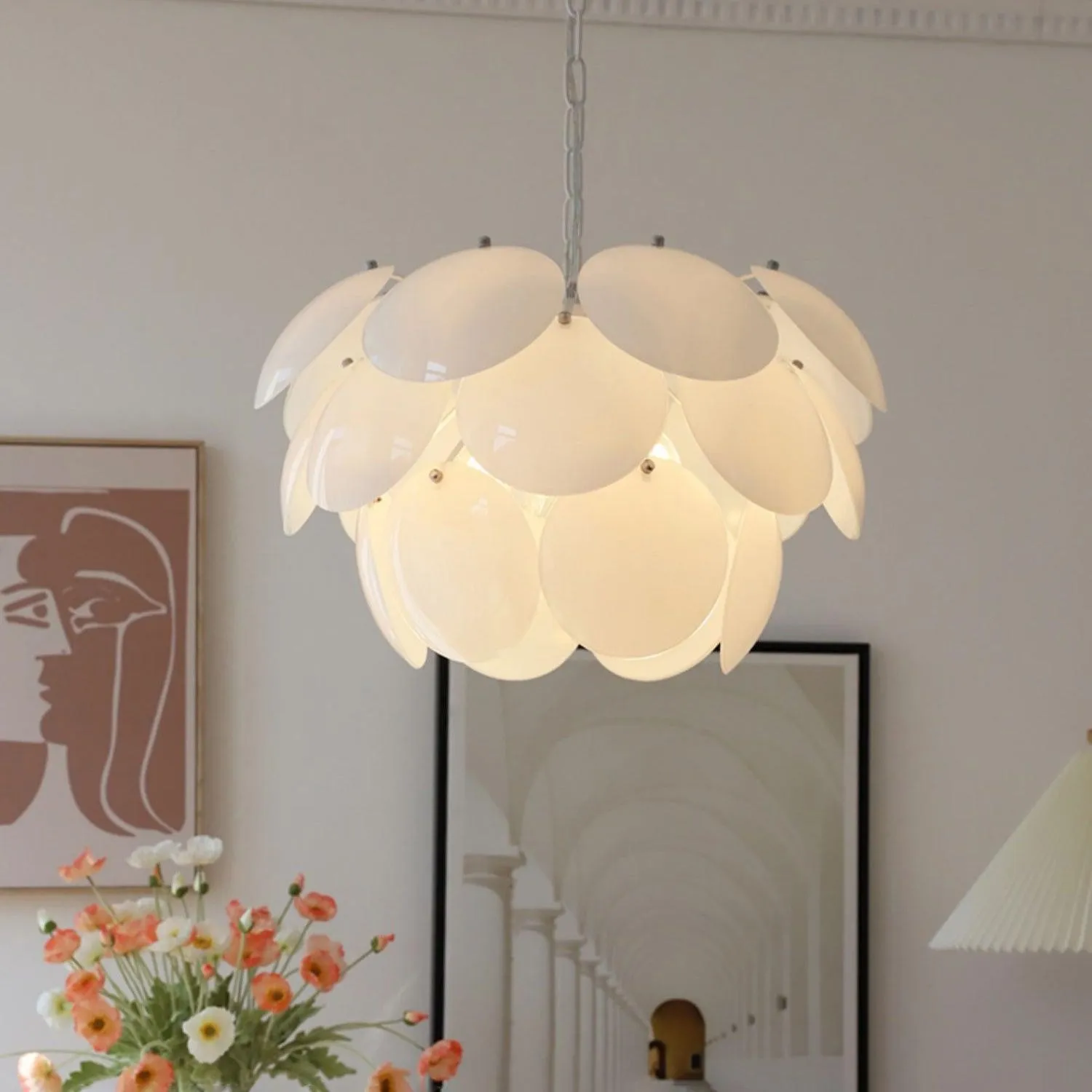 Luxury Fashion Luminous Petal Glass Chandelier KL472