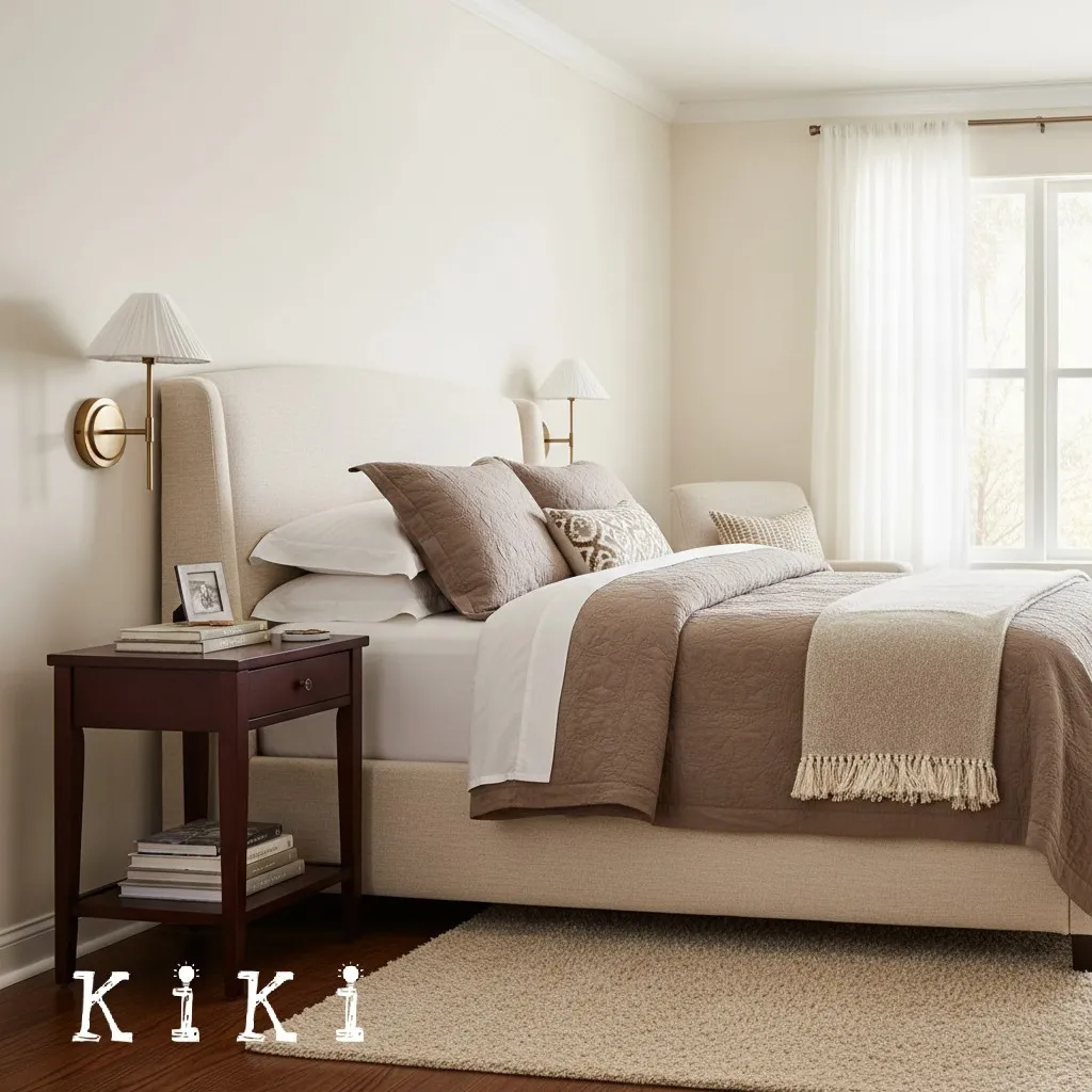 Blossine Linen Scalloped Wall Light – Modern Soft Fabric Lamp for Hallway or Bedroom KL1570