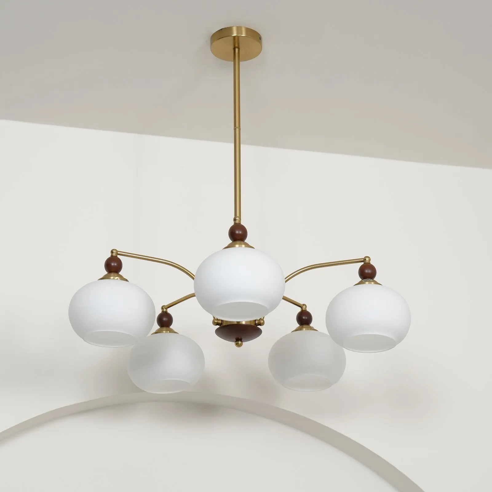 Vintage Multihead Persimmon Chandelier KL609