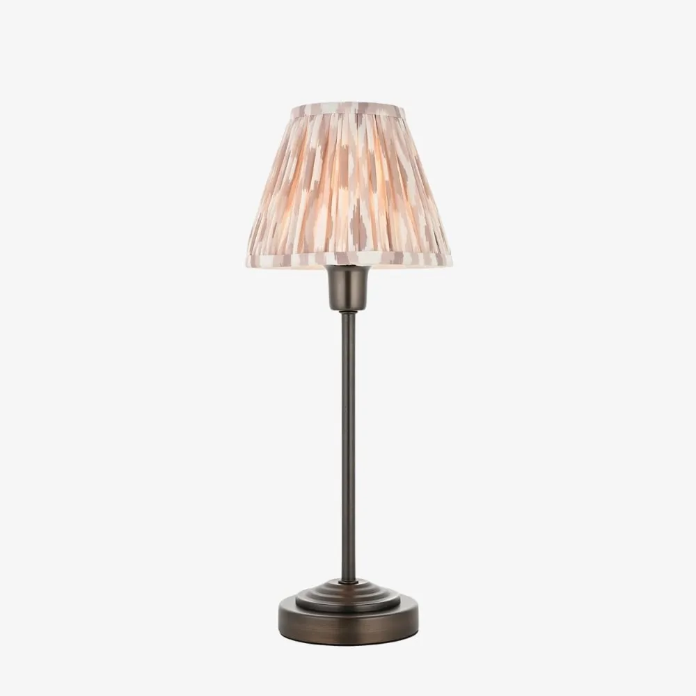 Bronzuno Patterned Fabric Table Lamp - Brass or Bronze Finish Modern-Bohemian Bedside & Living Space Light KL1909