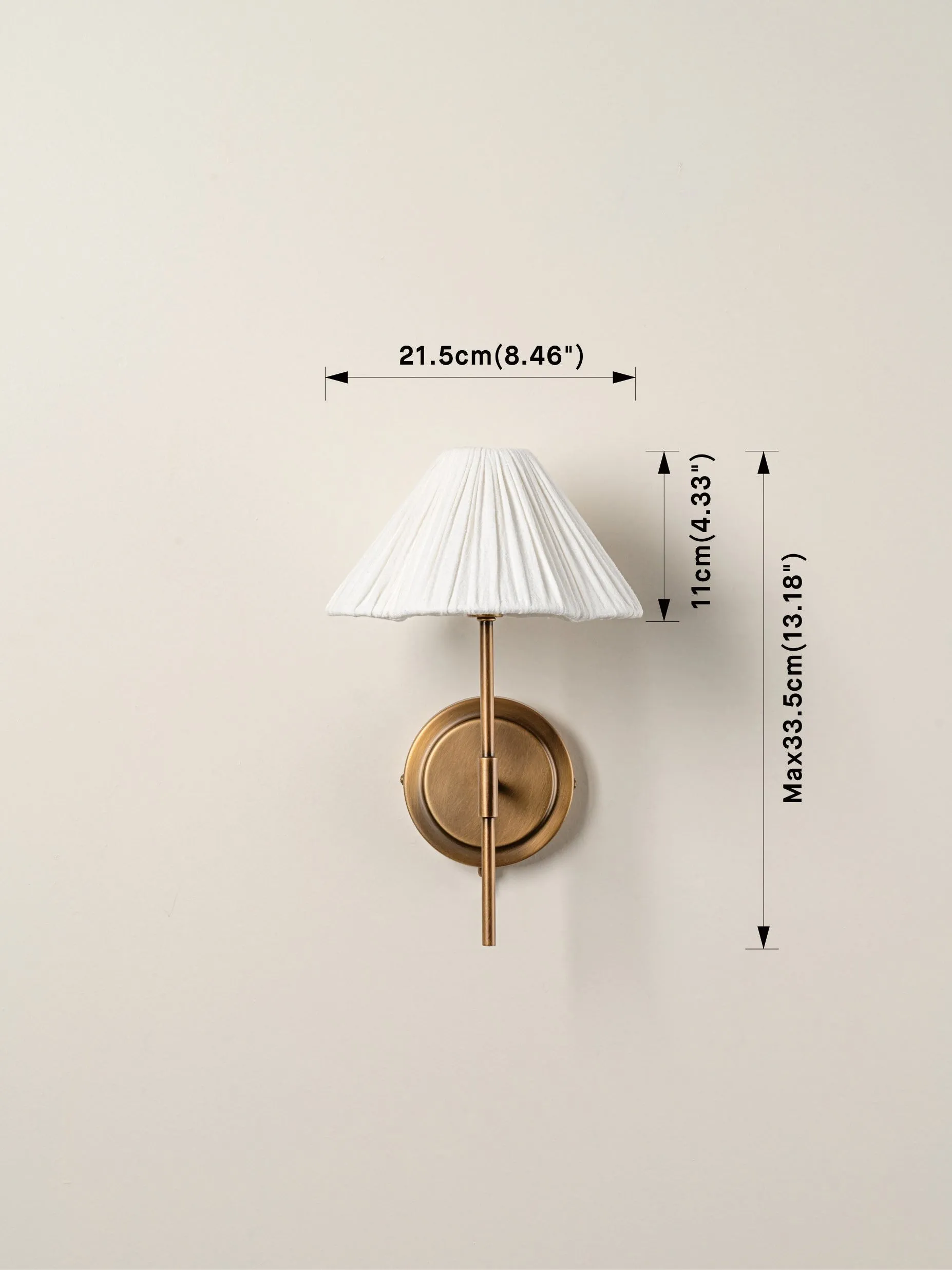 Blossine Linen Scalloped Wall Light – Modern Soft Fabric Lamp for Hallway or Bedroom KL1570
