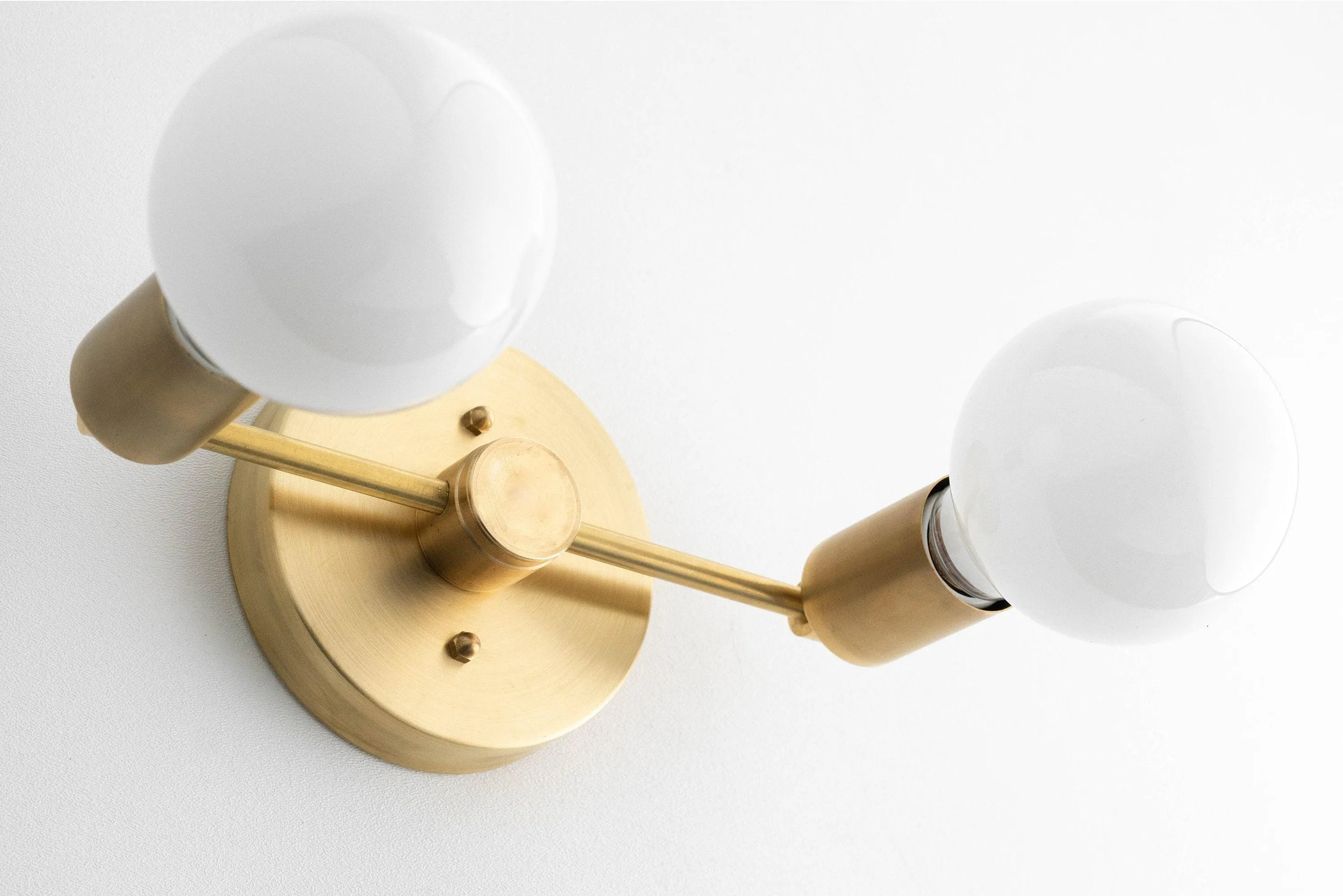 Glorica Glass Vanity Light - Modern Brass Wall Sconce for Bathroom Style KL1422