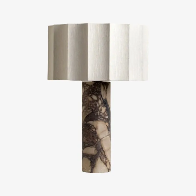 Cavilon Fan Shaped Linen Table Lamp - Modern Lighting for Living Room Decor KL2037