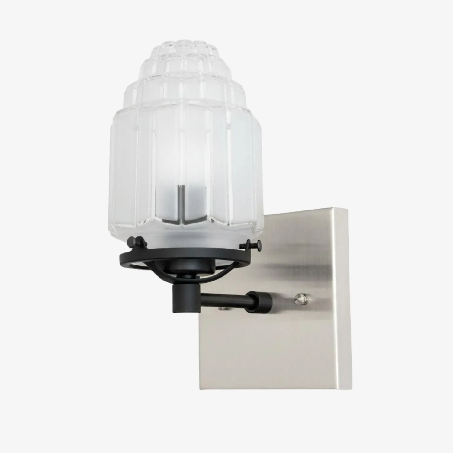 Tierlux Glass Art Deco Wall Sconce - Glass Frosted Globes with Skyscraper Globe KL1444