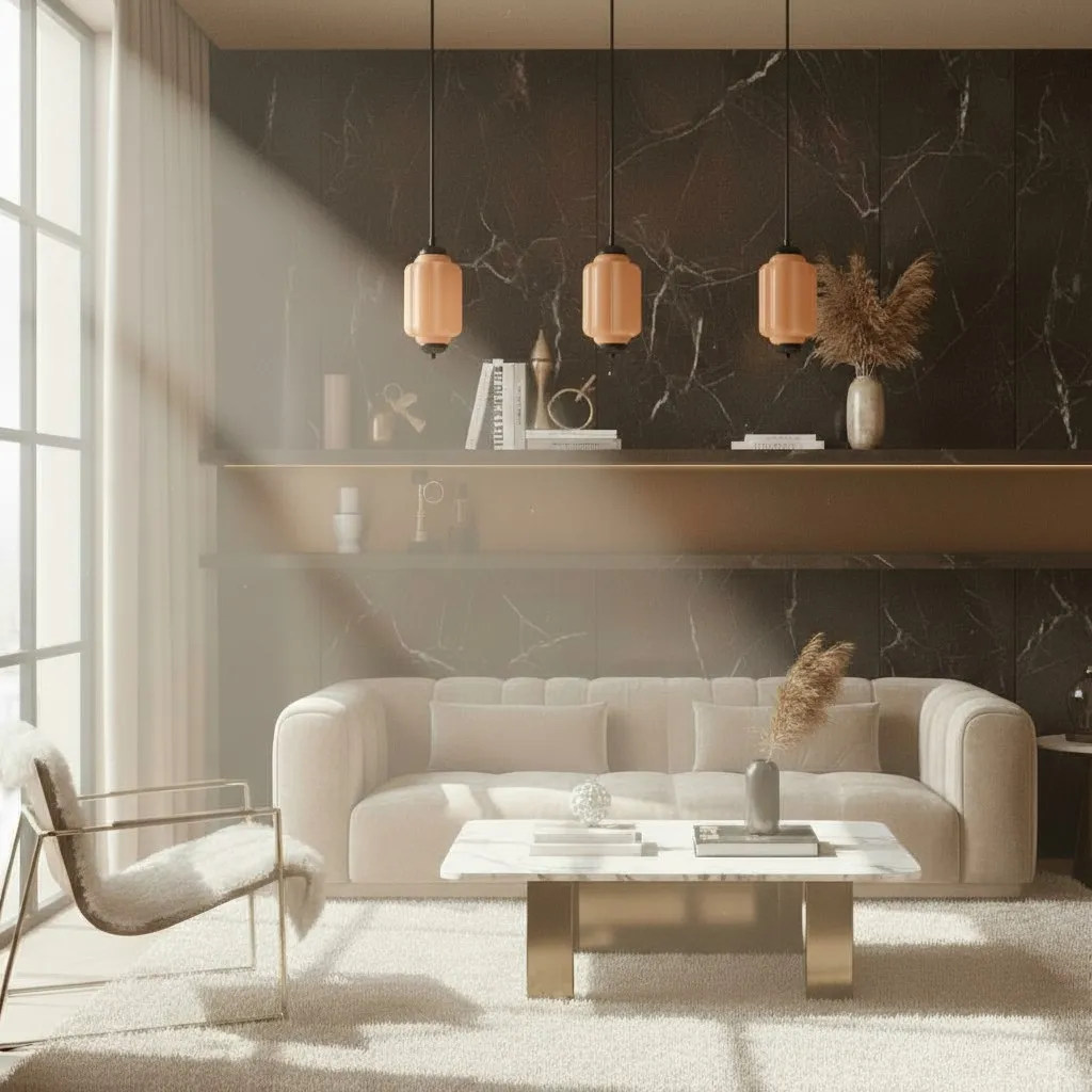 Eloise Simple Glass Irregular Lantern Pendant Lamp KL828