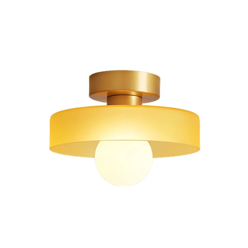 Stained Glass Flush Disc Orb Ceiling Light KL917