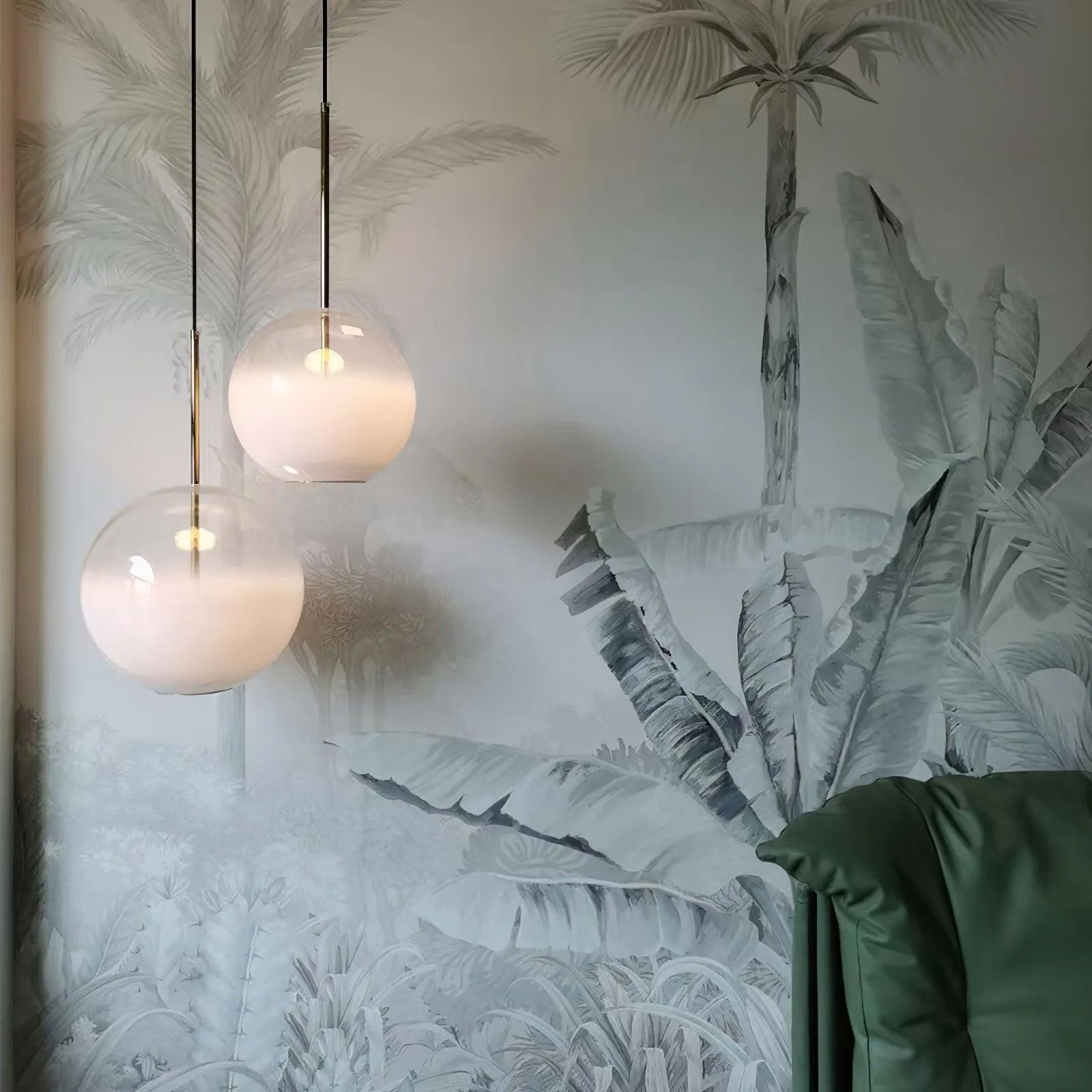 Simple Sphere Drop Gradient Glass Pendant Light KL691