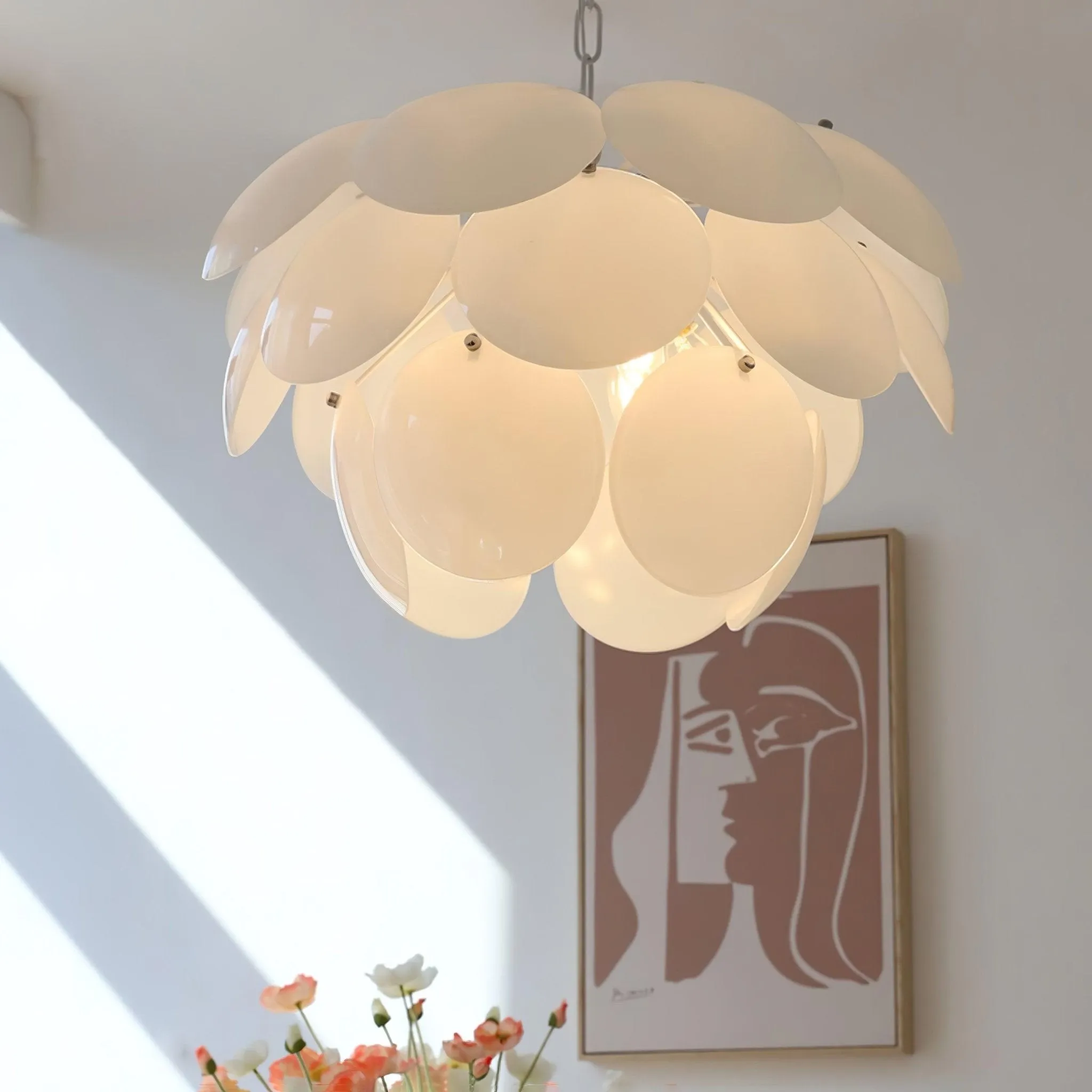 Luxury Fashion Luminous Petal Glass Chandelier KL472