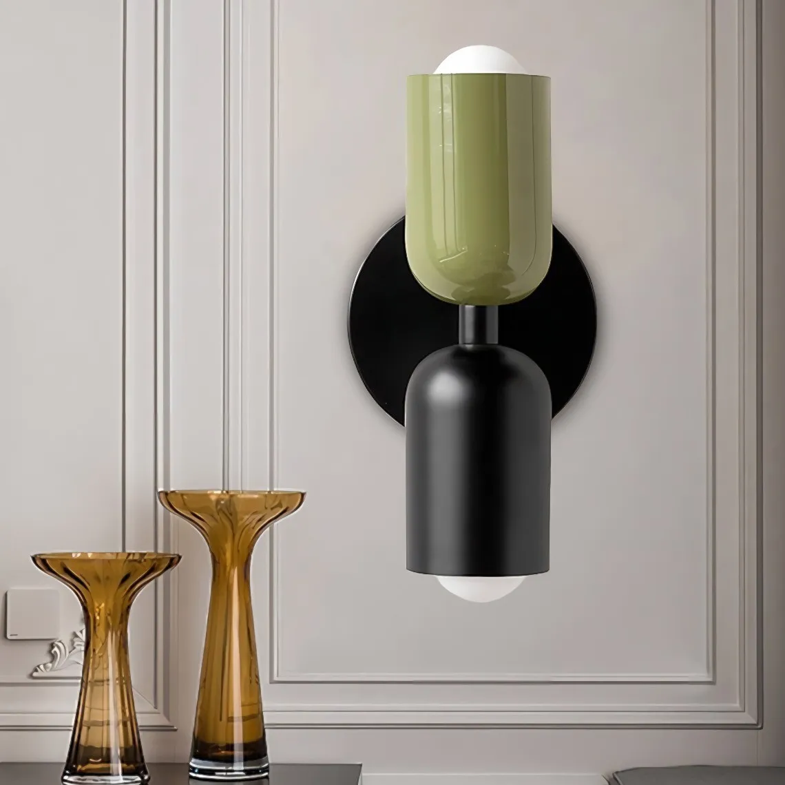 Metal Up Down Wall Sconce - Contemporary Colorful Wall Light for Hallway and Office