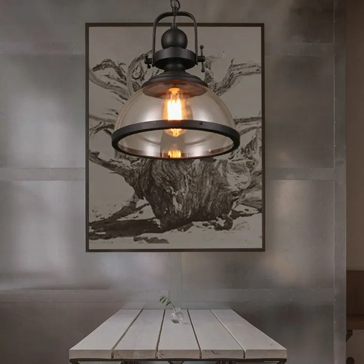 Modern Industrial Style Dome Glass Pendant Lamp KL318