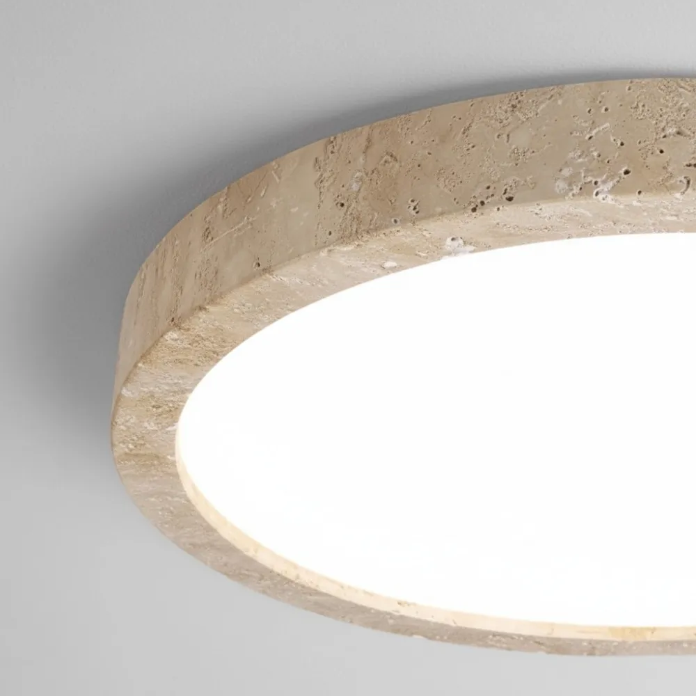 Zenthoris Travertine Ceiling Light Minimalist Flush Mount - Modern Ambient Hallway Lighting KL2261