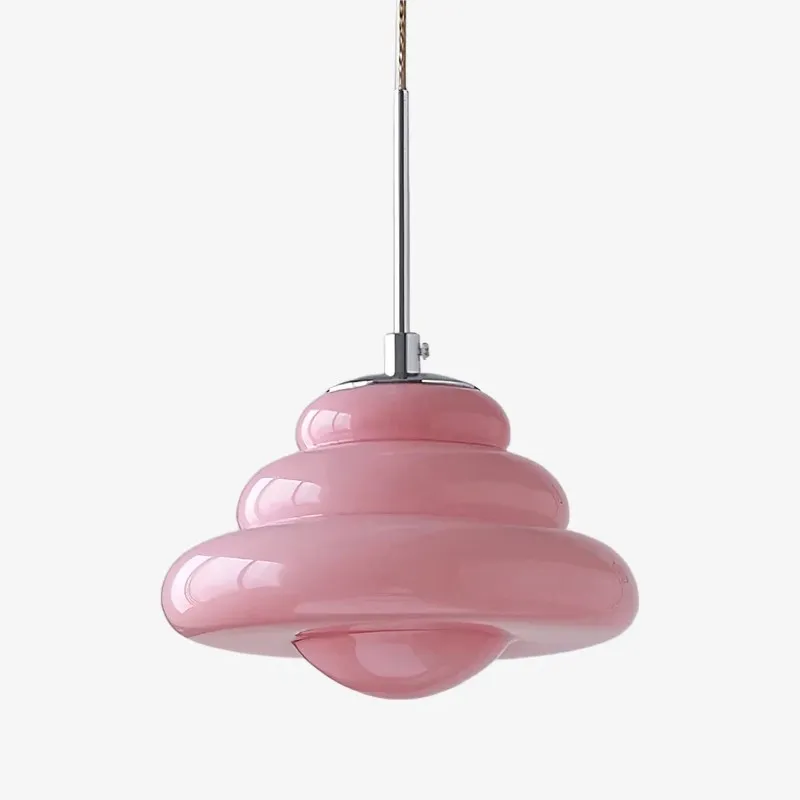Bomiello Colorful Layered Glass Pendant Light - Modern Pendant Light for Dining and Living Spaces KL2147