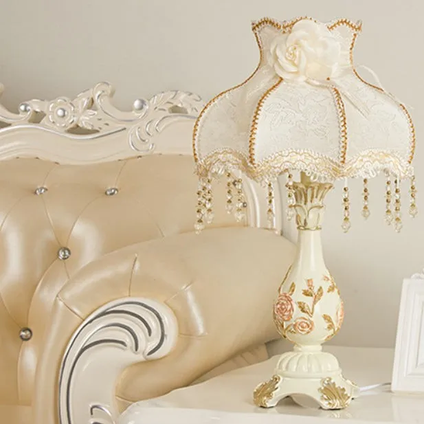 Classic European Vase Base Resin Fabric Table Lamp KL707