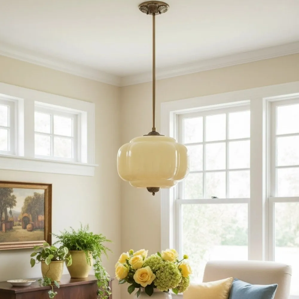 Retro Glass Eloise Pendant Light For Kitchen Island KL801