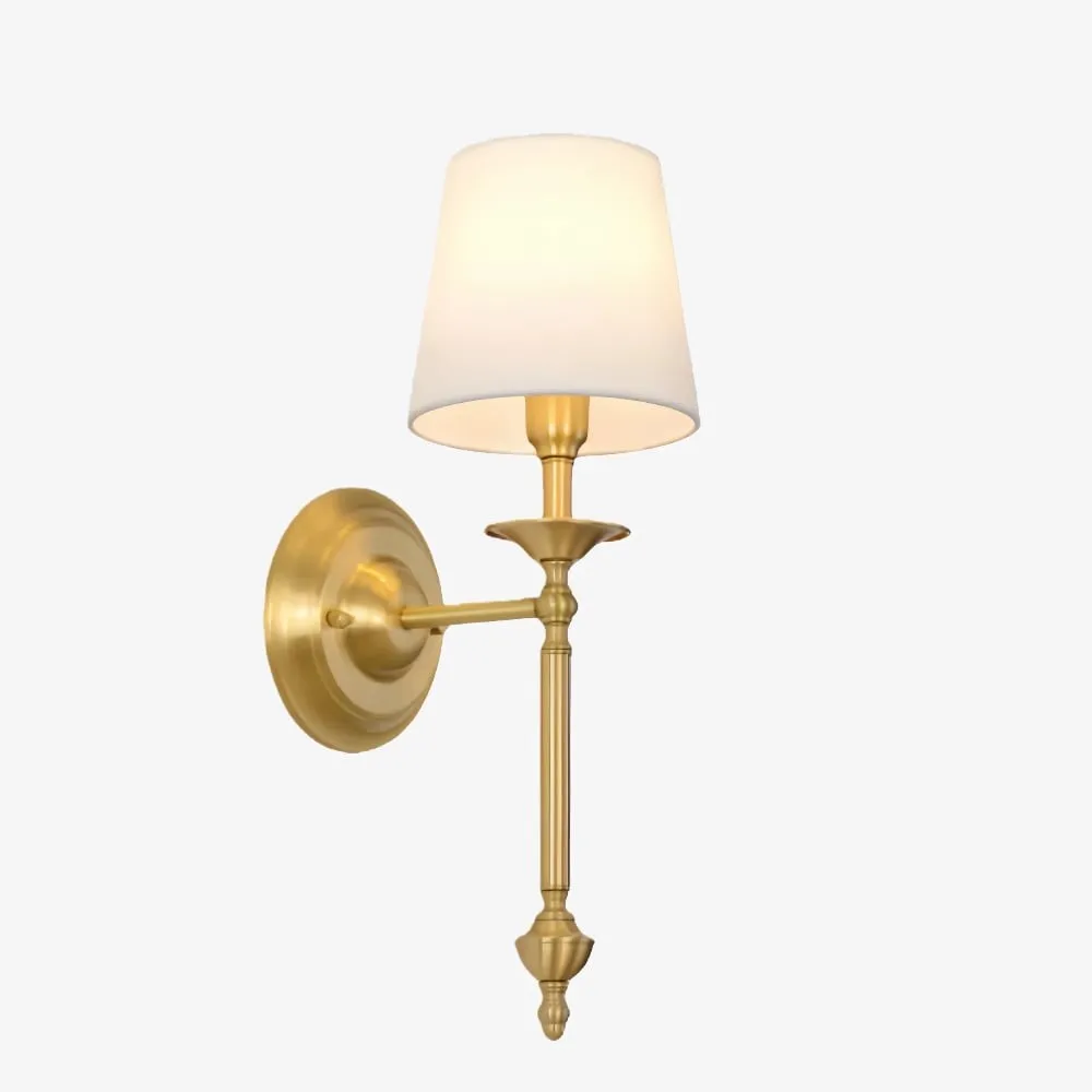 Arcuma Classic Copper and Fabric Wall Lamp for Sophisticated Living Spaces KL2053