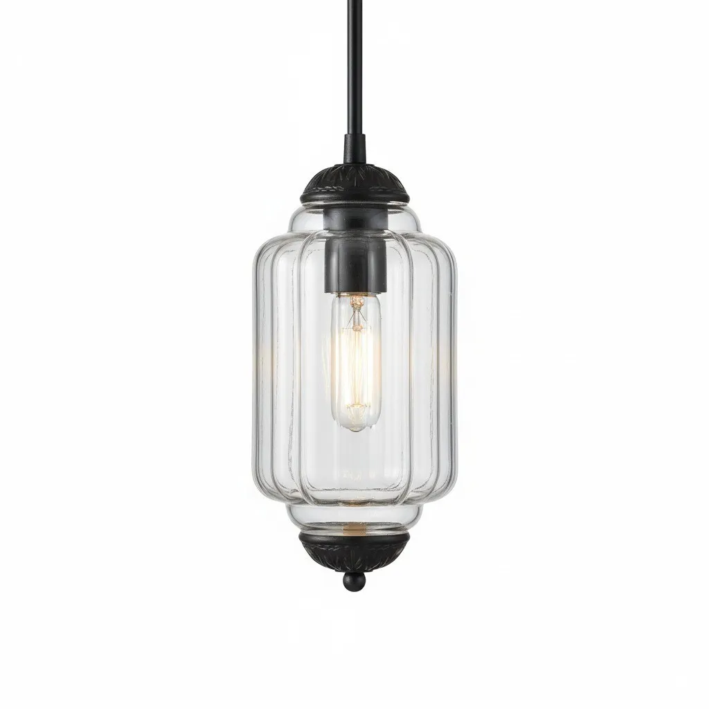 Eloise Simple Glass Irregular Lantern Pendant Lamp KL828