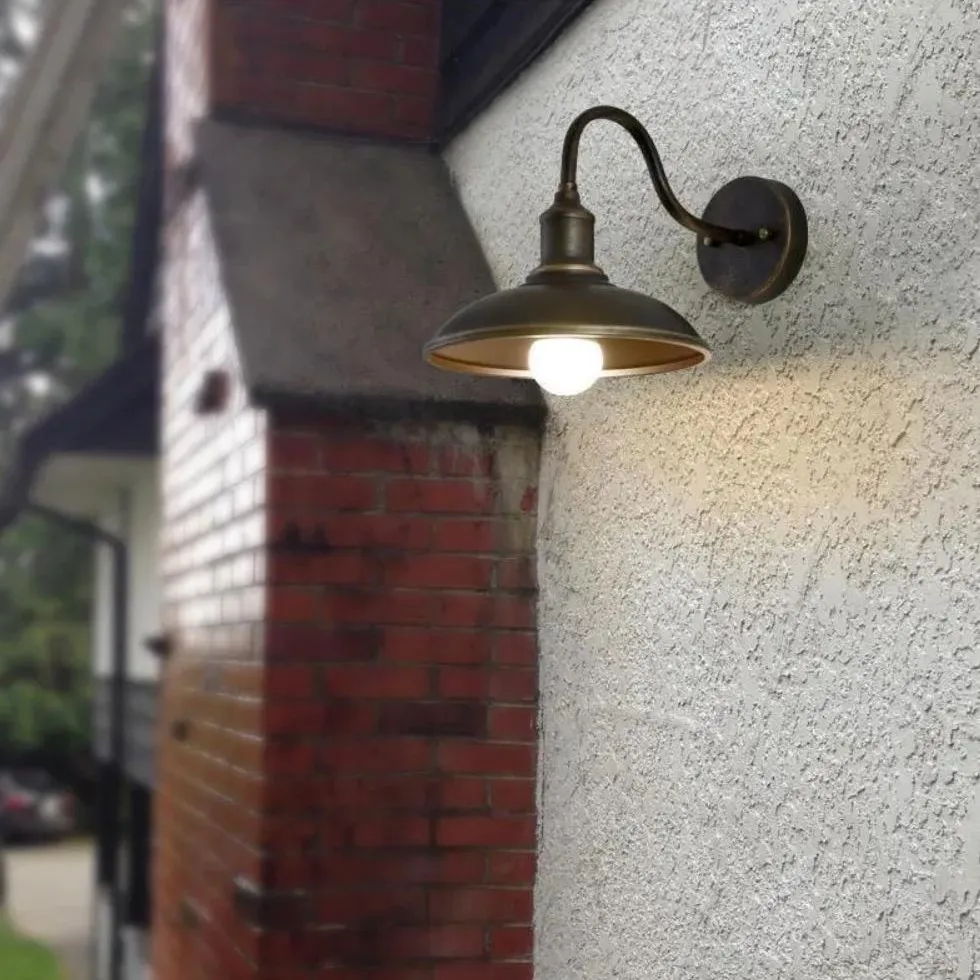 Retro Industrial Bowl Shaped Outdoor Waterproof Wall Light KL810