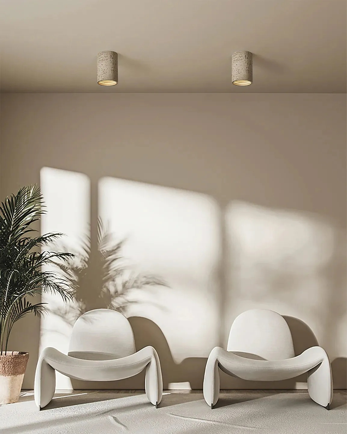 Modern Wabi-Sabi Cylindrical Ceiling Lamp KL284