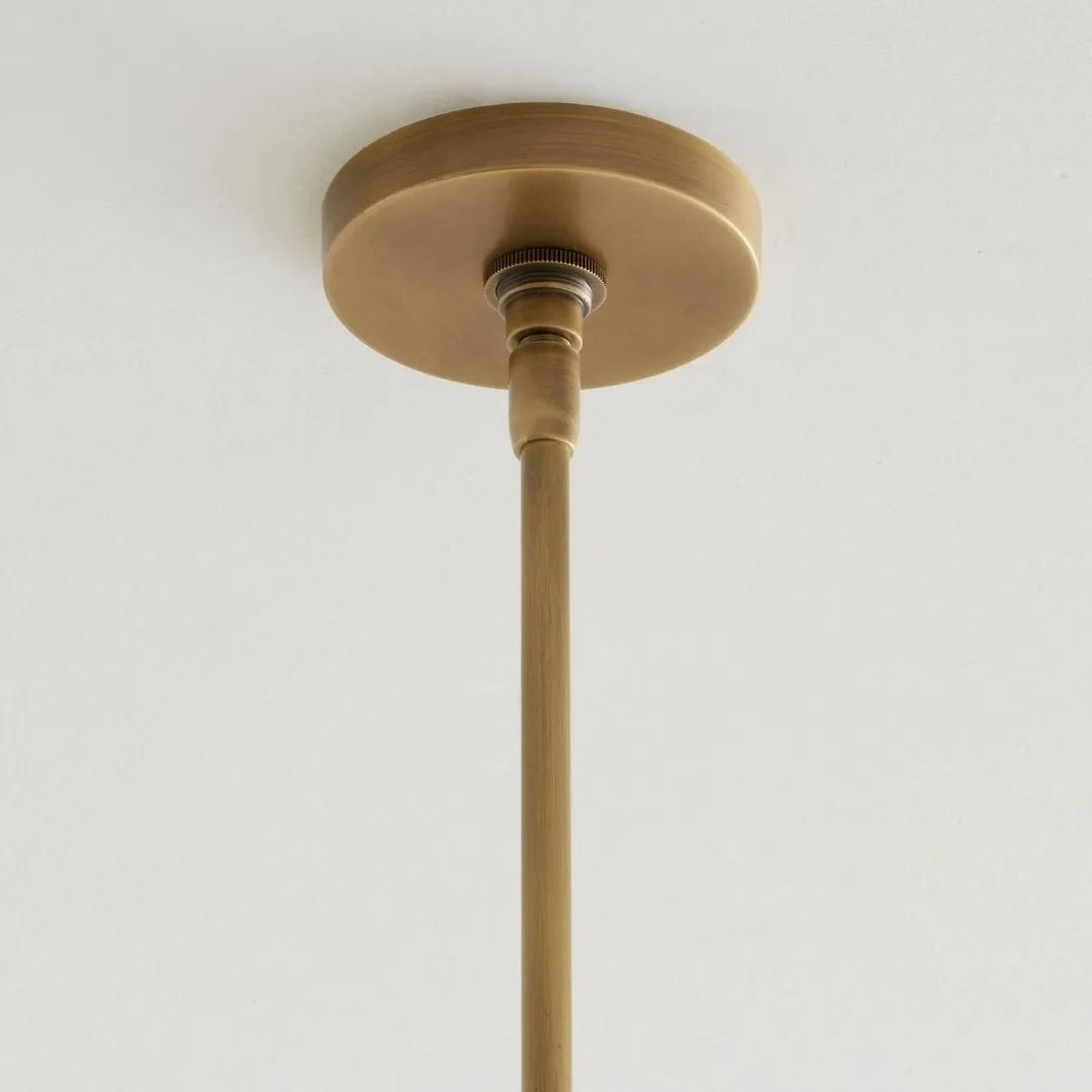 Orvessa Clear Glass Cone Pendant Light - Modern Metal Rod Pendant Light for Kitchen Island KL2345