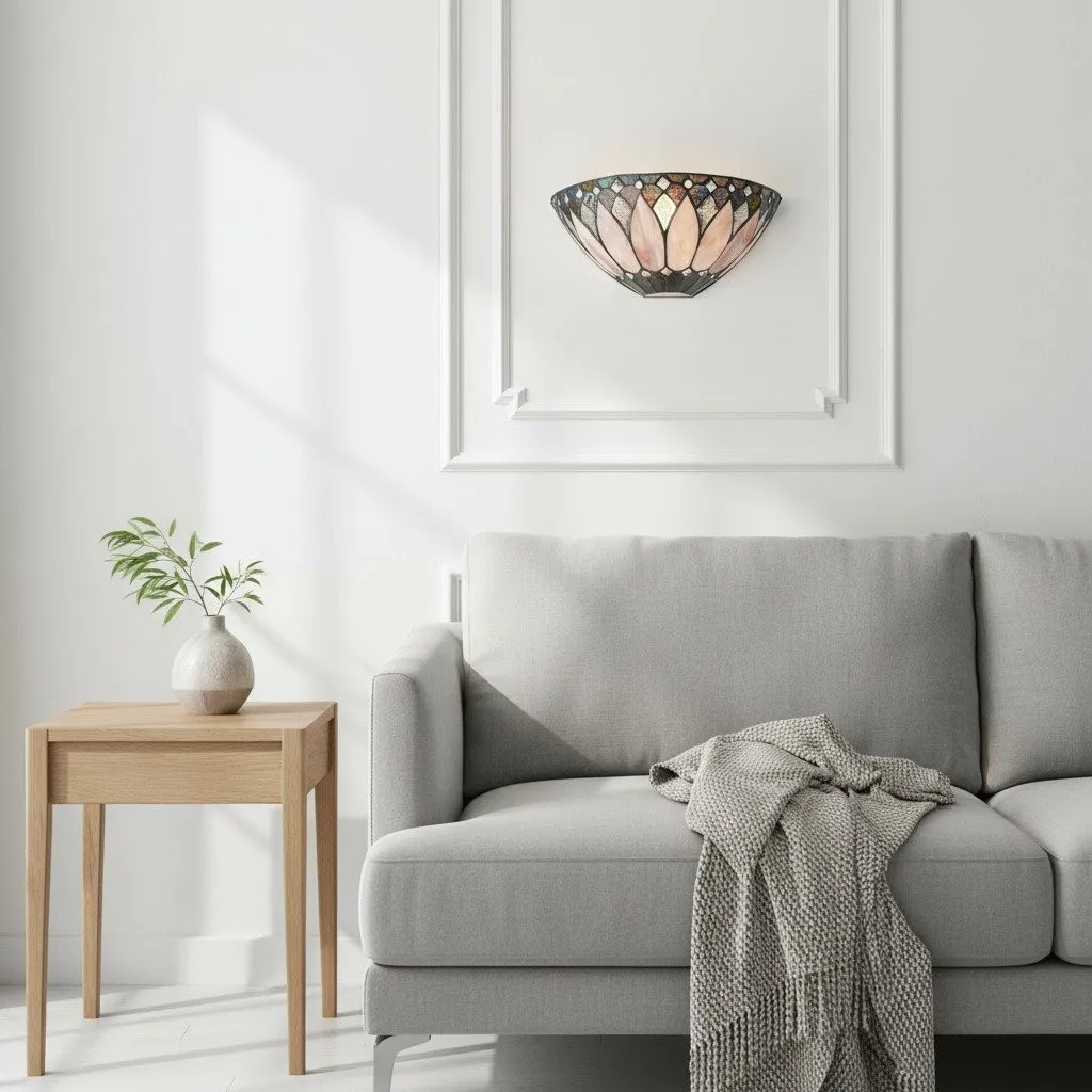 TF Brooklyn Textured Glass Wall Sconce - Elegant Retro Sconce for Living Room or Corridor KL1762