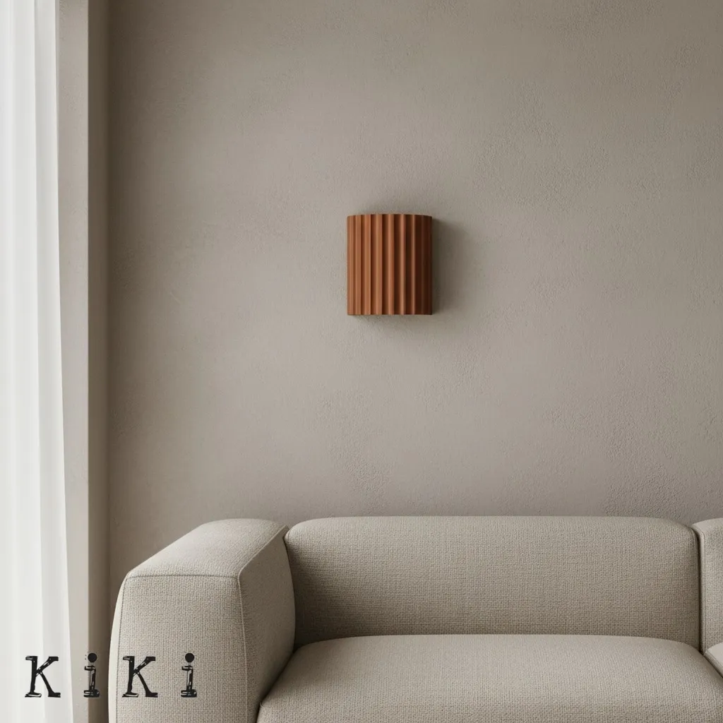 Textured Resin Wall Lamp - Contemporary Style Light for Bedroom or Hallway KL60