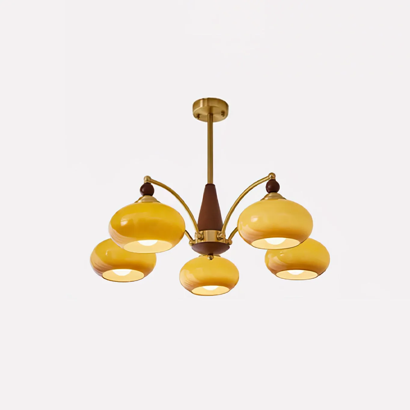 Vintage Multihead Persimmon Chandelier KL609
