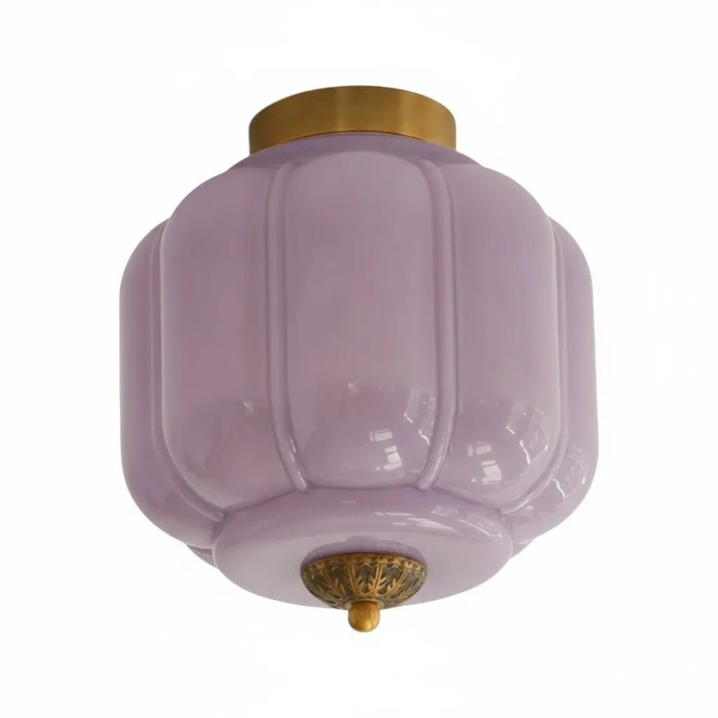 Eloise Pumpkin Inspired Retro Design Glass Ceiling Light - Accent Lighting for Living Room KL1393