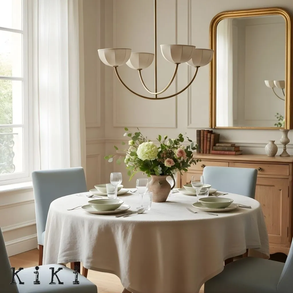 Loomis Elegant Linen Chandelier - Classic Multi Heads Fabric Chandelier for Living Room KL2340