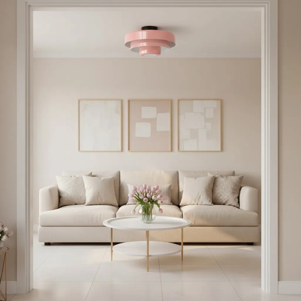 Three-Tier Bauhaus Ceiling Lamp - Bold Colors Ceiling Light for Bedroom or Lounge KL885