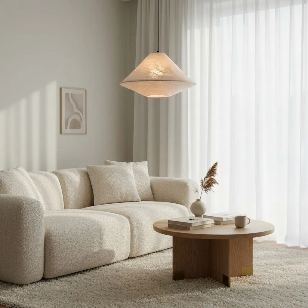 Zalen Fabric Lantern Shade Pendant Light - Artistic Lighting for Contemporary Home KL1670