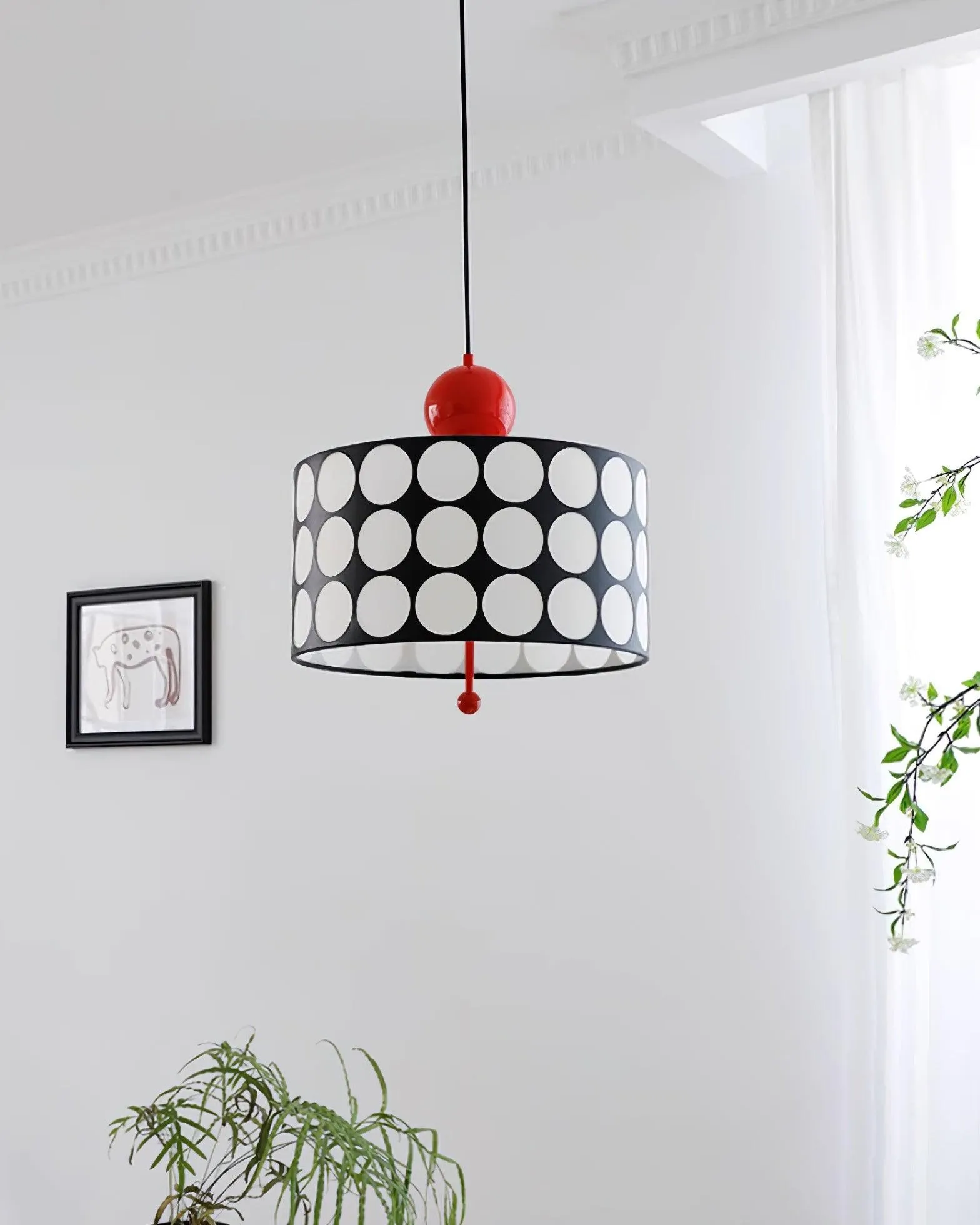 Graphic Checkered Pendant Light - Retro Chic Style for Dining Room and Kitchen Island KL341