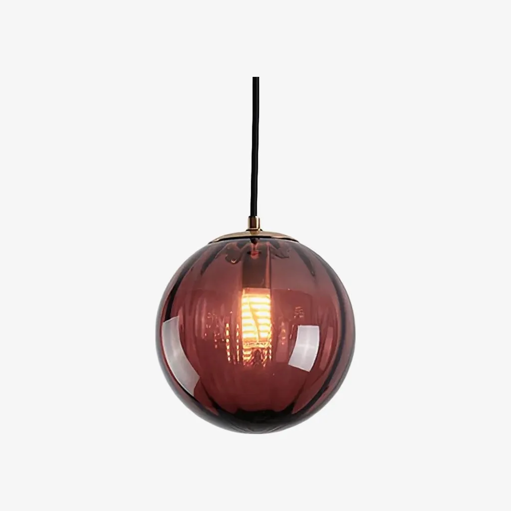 Lunorie Modern Sculptural Glass Globe Pendant Light for Dining Room and Kitchen Lighting KL2131