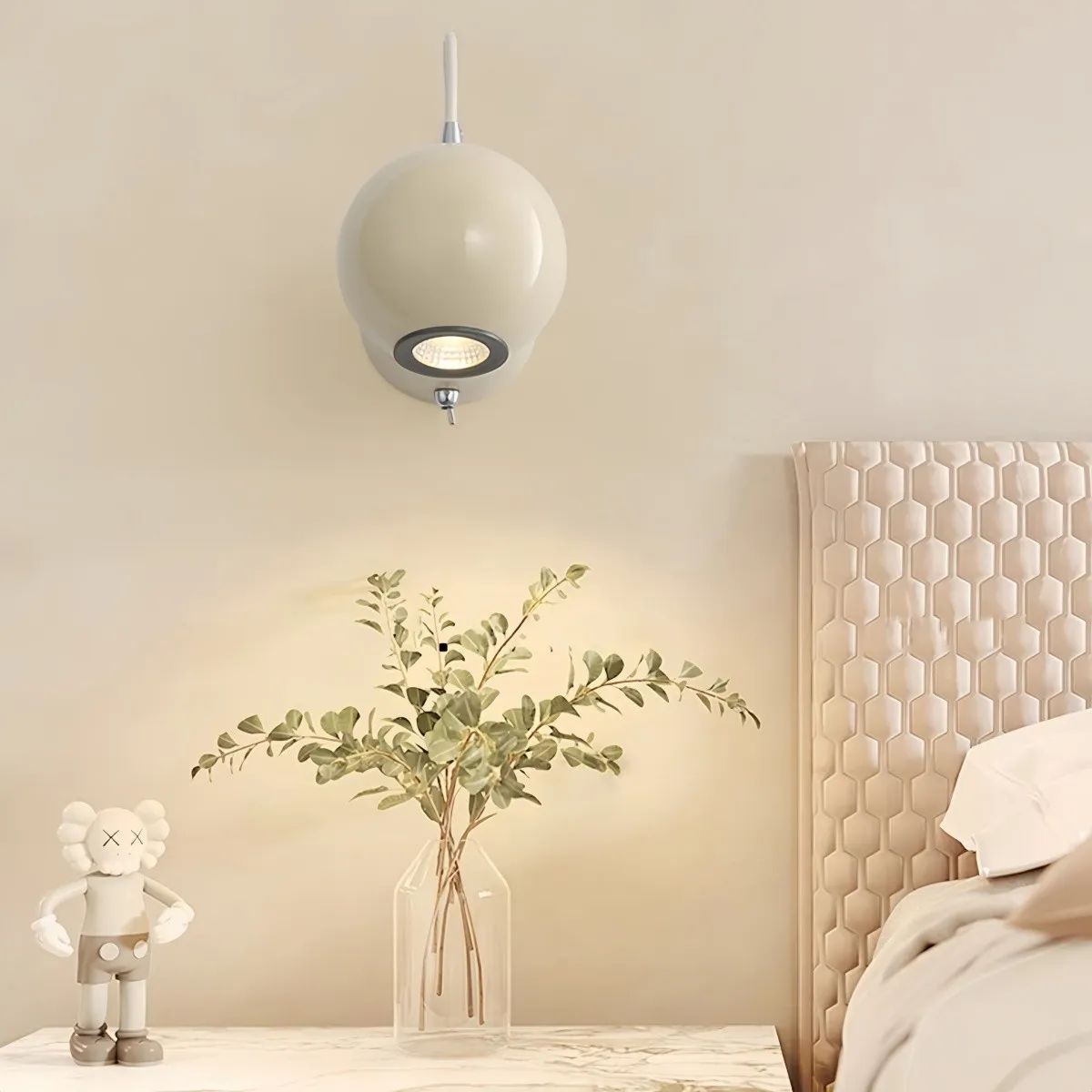 Modern Cream Magnetic Attractor Ball Wall Lamp KL167