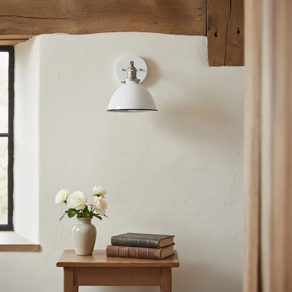 Conique Metal Wall Sconce - White Metal Shade - Industrial Modern Lighting KL1419
