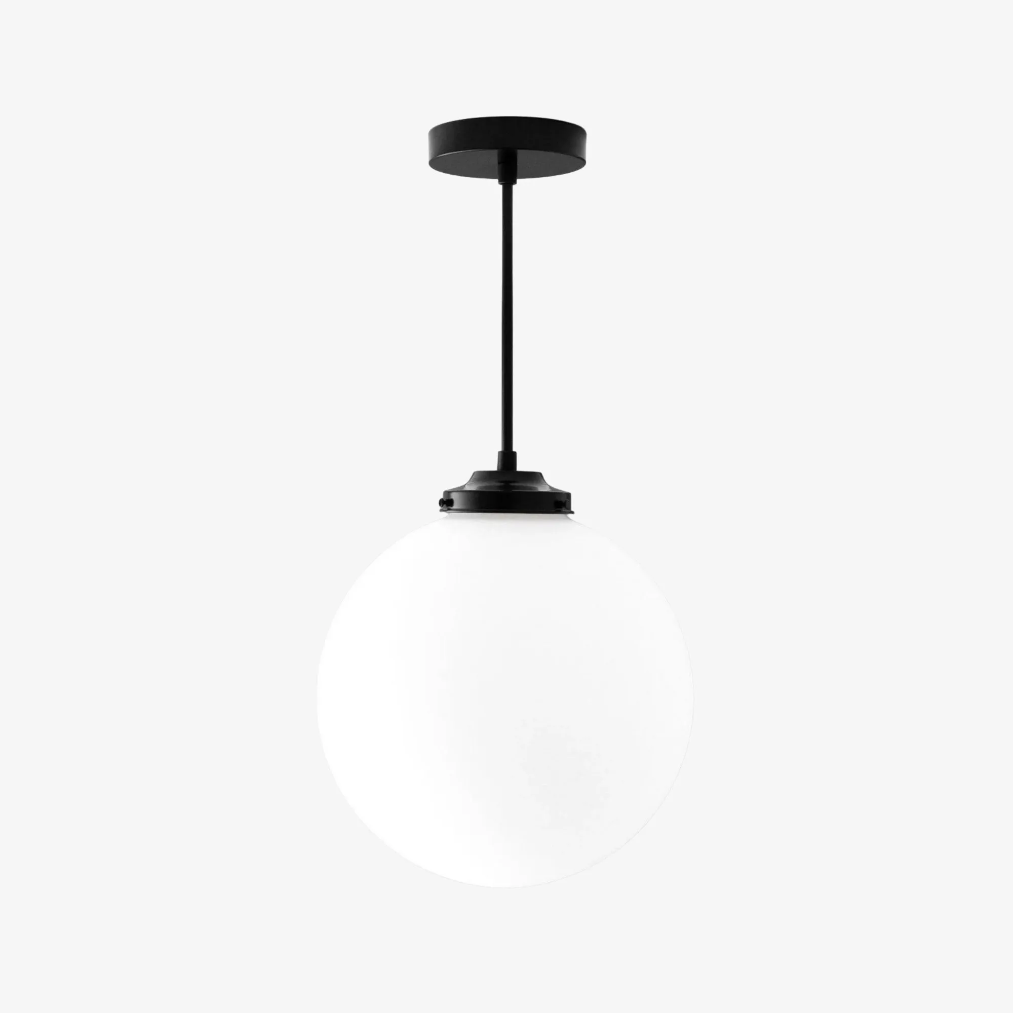 Glorica Glass 12 Inch Globe Ceiling Light - Frosted Glass Art Deco Pendant And Flush Mount KL1486