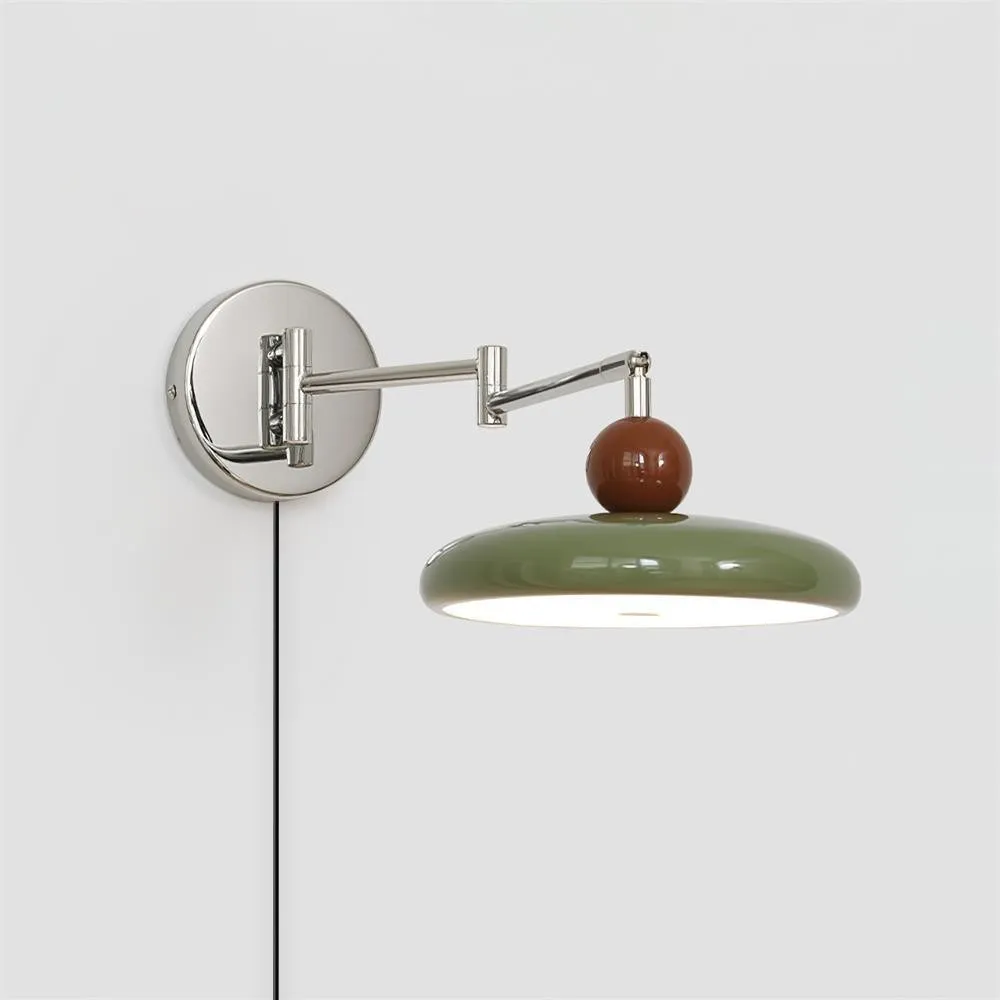 Swing Arm Bedside Plug In Wall Lamp KL457