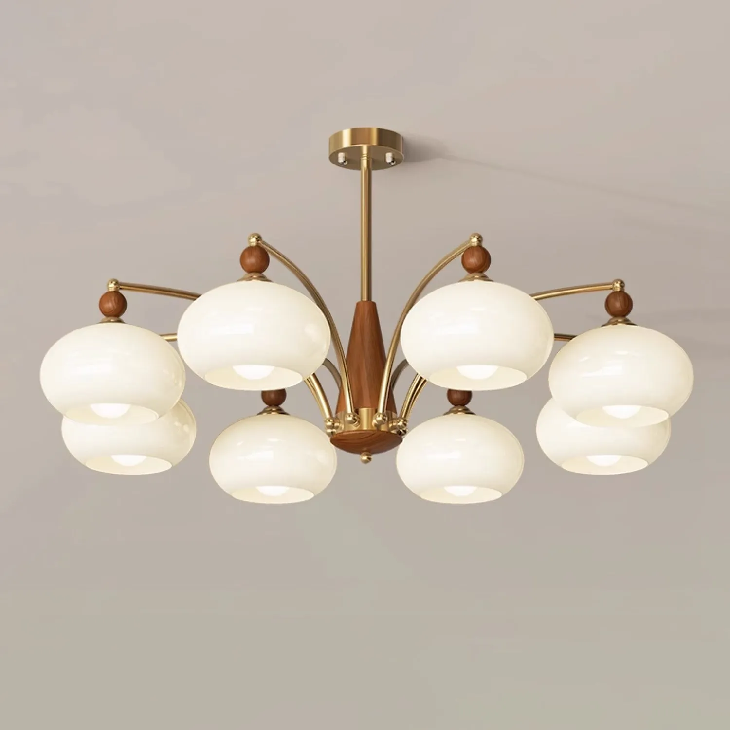 Vintage Multihead Persimmon Chandelier KL609