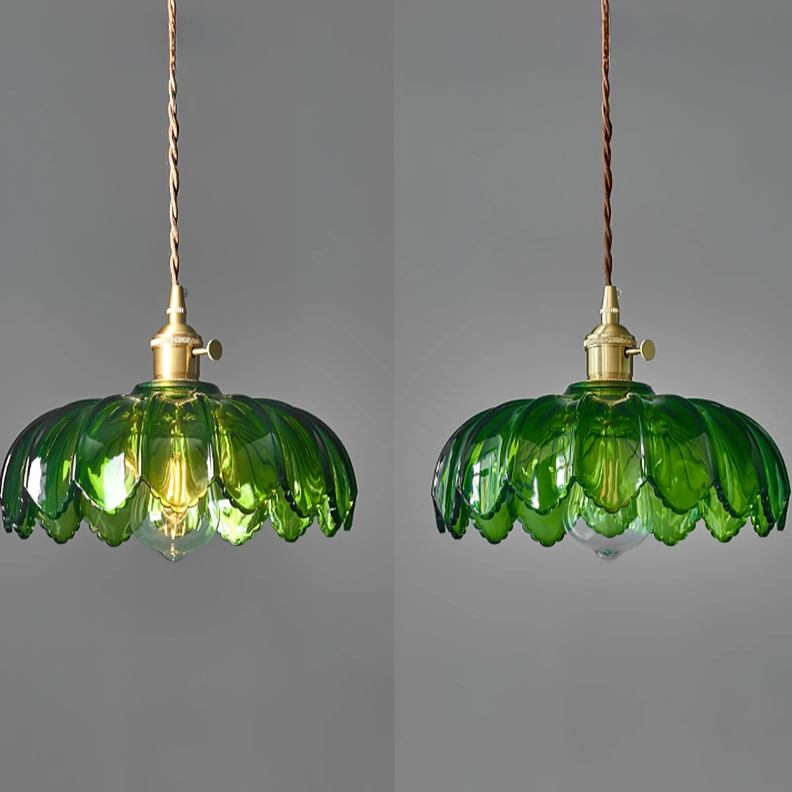 Retro Petal Green Pendant Lamp KL452
