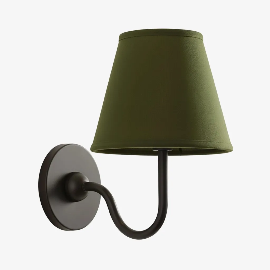 Luvora Vintage Pleated Shade Wall Lamp - Refined Linen Sconce For Bathroom or Corridor KL1272